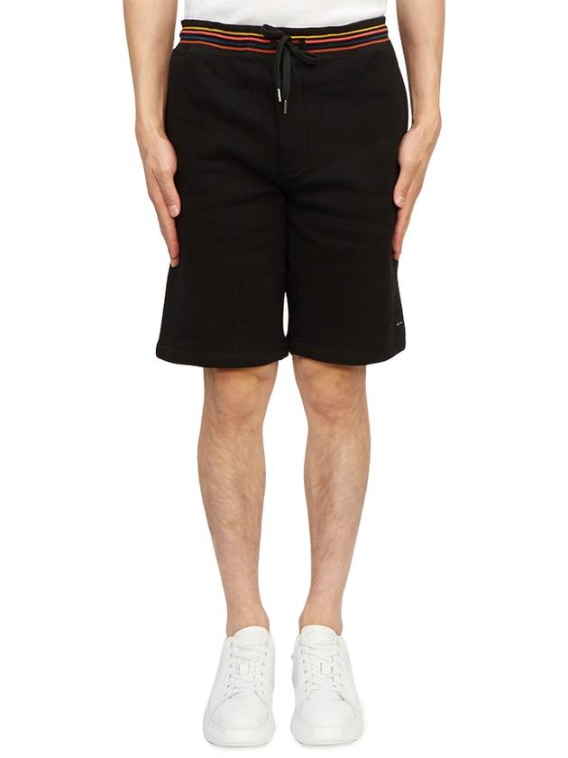 Men's Artist Stripe Lounge Shorts Black - PAUL SMITH - BALAAN 2