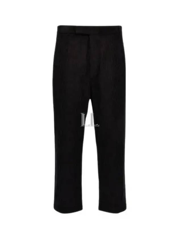 Men's Corduroy Straight Pants Black - THOM BROWNE - BALAAN 2