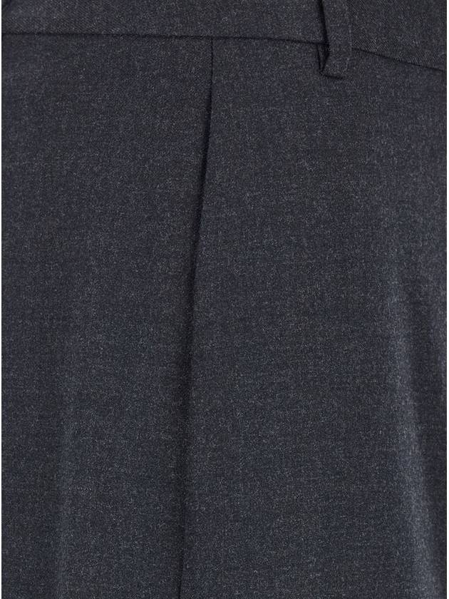 Midi Grey Skirt With Slit In Wool Blend Woman - THEORY - BALAAN 3