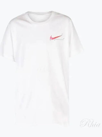 Men's Sportswear Logo Print Cotton Short Sleeve T-Shirt White - NIKE - BALAAN 2