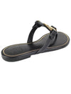 Women's Metal Logo Miller Flip Flops Black - TORY BURCH - BALAAN 6