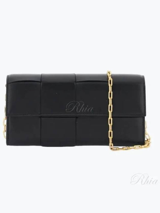 Intrecciato Chain Shoulder Bag Black - BOTTEGA VENETA - BALAAN 2