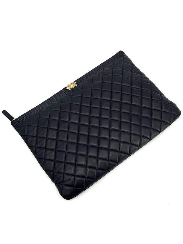 Lambskin Boy Clutch Large - CHANEL - BALAAN 2