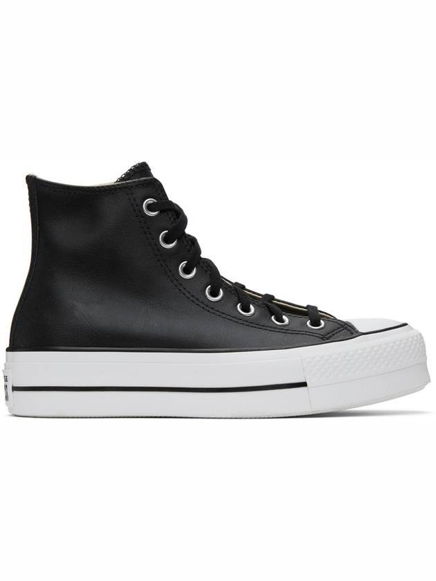 Chuck Taylor All Star Leather High Top Sneakers Black - CONVERSE - BALAAN 1