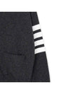 Men's Diagonal Classic Cashmere Cardigan Dark Grey - THOM BROWNE - BALAAN 4