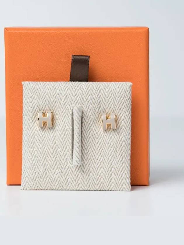 Mini Pop H Earrings Marron Glace - HERMES - BALAAN 2