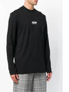 Logo Print Cotton Long Sleeve T-Shirt Black - MSGM - BALAAN 3