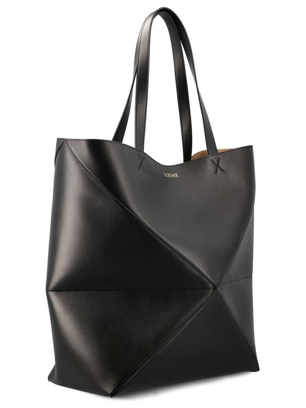 Large Puzzle Fold Calfskin Tote Bag Black - LOEWE - BALAAN 4