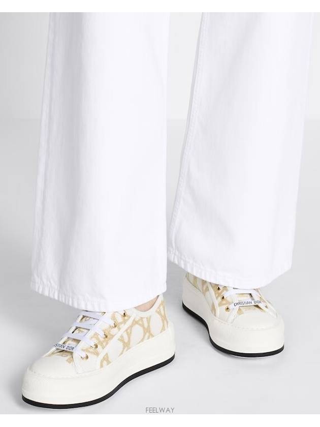 Walk'N'Dior Platform Low Top Sneakers White - DIOR - BALAAN 4