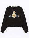 Logo Print Cotton Sweatshirt Black - VIVIENNE WESTWOOD - BALAAN 4