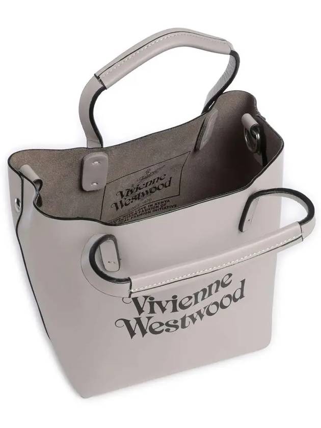 Logo Print Tote Bag Grey Black - VIVIENNE WESTWOOD - BALAAN 5