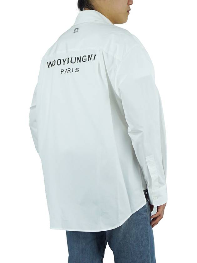 Cotton Back Logo Shirt White W243SH07811W - WOOYOUNGMI - BALAAN 6