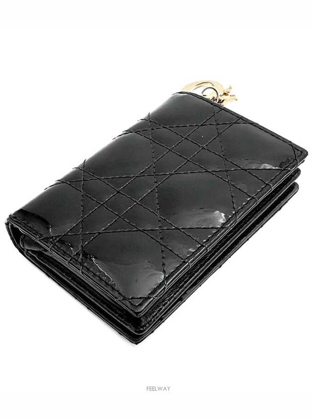 Christian Patent Cannage Card Wallet - DIOR - BALAAN 3