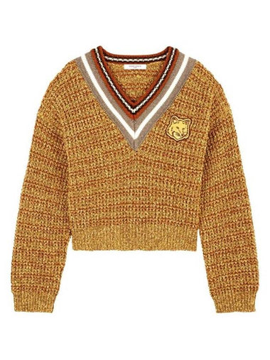 Bold Fox Head Crafty Comfort Knit Top Mustard - MAISON KITSUNE - BALAAN 1