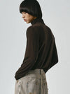 Wool Silky Turtleneck Brown - NOIRER - BALAAN 2