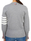 4-Bar Milano Stitch Crew Neck Knit Top Light Grey - THOM BROWNE - BALAAN 5