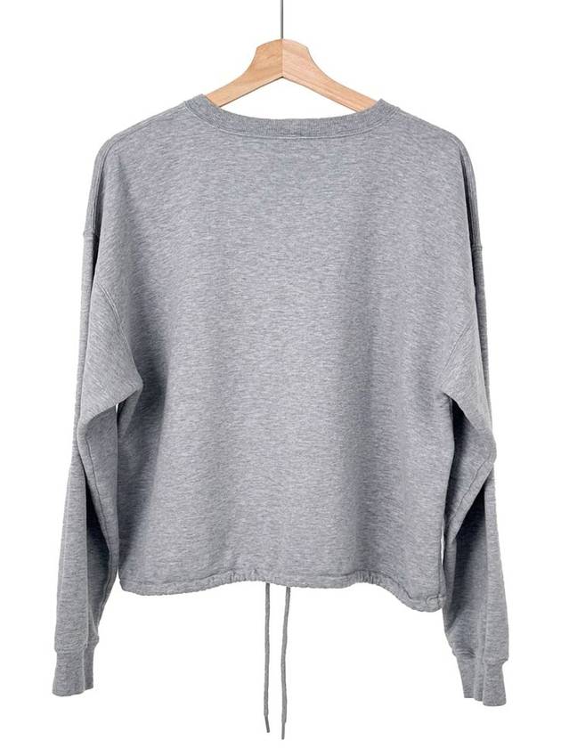 L Women s Crop Cashmere Banding Sweatshirt Gray - CELINE - BALAAN 3