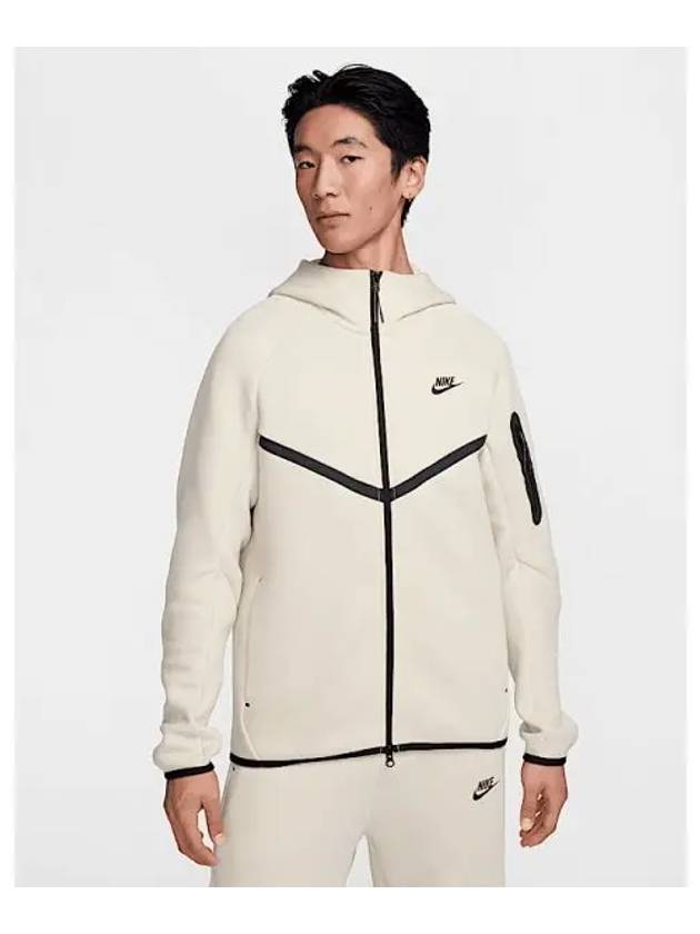 Tech Fleece Zip Up Hoodie Beige - NIKE - BALAAN 2