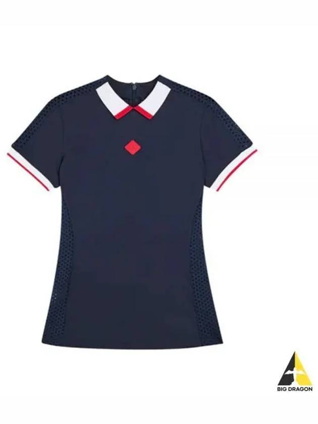 Women's ENYA Polo Navy - J.LINDEBERG - BALAAN 2