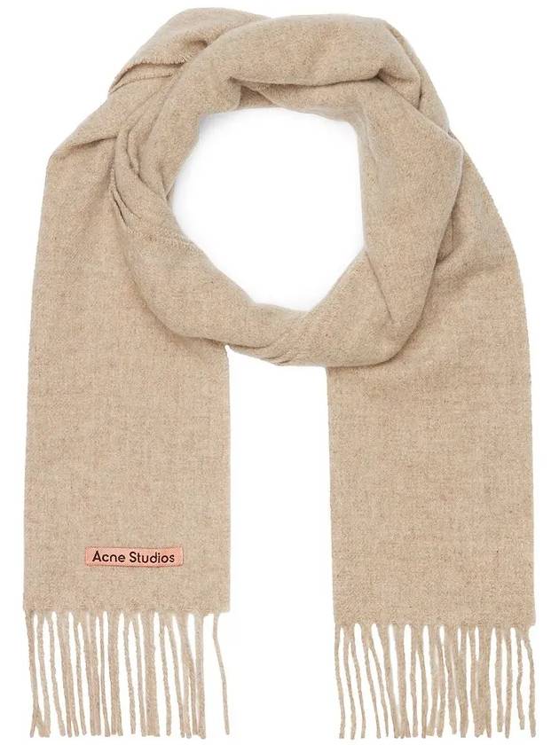 Wool Fringe Muffler Oatmeal Melange - ACNE STUDIOS - BALAAN 4