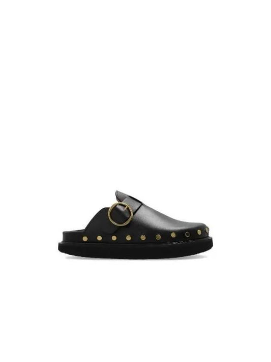 Studded Detail Leather Flat Mules ML0009FAA3B19S - ISABEL MARANT - BALAAN 2