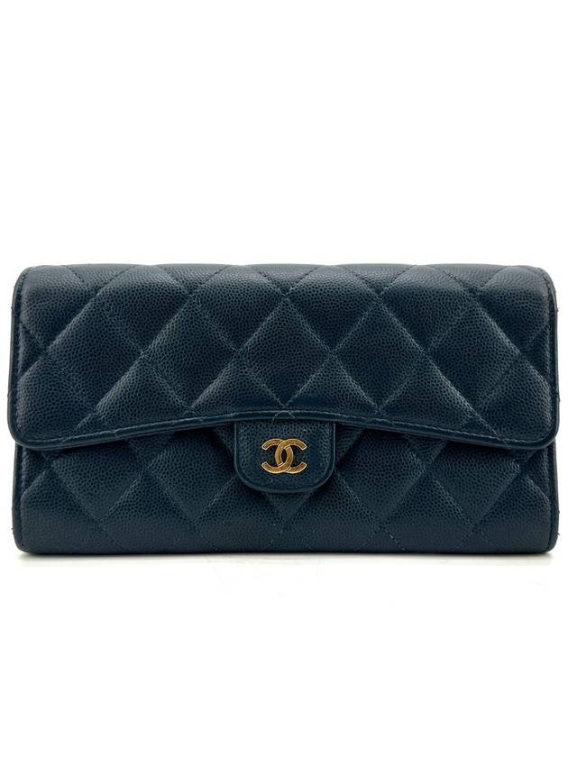 Classic caviar gold flap long wallet - CHANEL - BALAAN 2