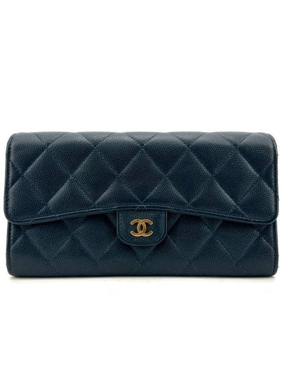 Classic caviar gold flap long wallet - CHANEL - BALAAN 2