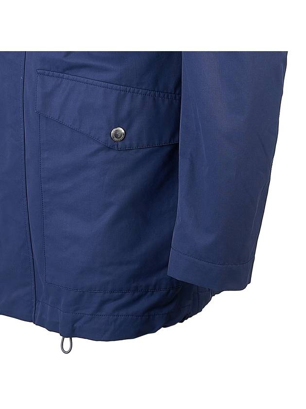 Men's Cotton Nylon Hooded Jacket Blue - BRUNELLO CUCINELLI - BALAAN 8