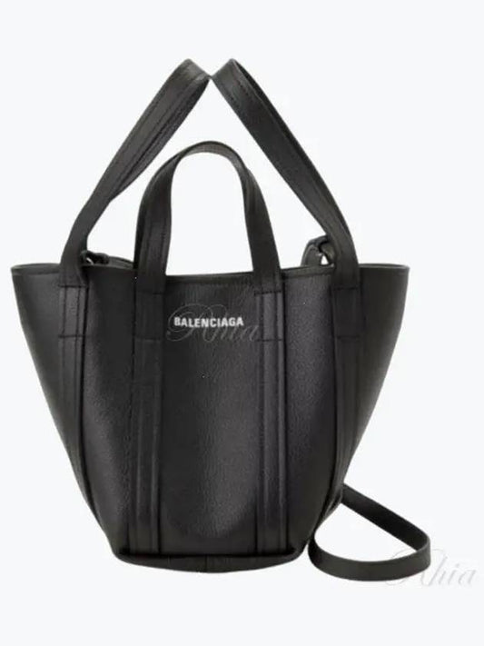 Everyday XS Grained Calfskin Shoulder Tote Bag Black - BALENCIAGA - BALAAN 2