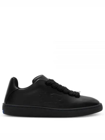 Leather Box Low-Top Sneakers Black - BURBERRY - BALAAN 2