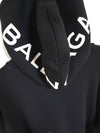 XS Black Hat Logo Overfit Hoodie b130142 - BALENCIAGA - BALAAN 4