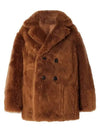 Slater Reversible Shearling Coat Brown - LORO PIANA - BALAAN 7