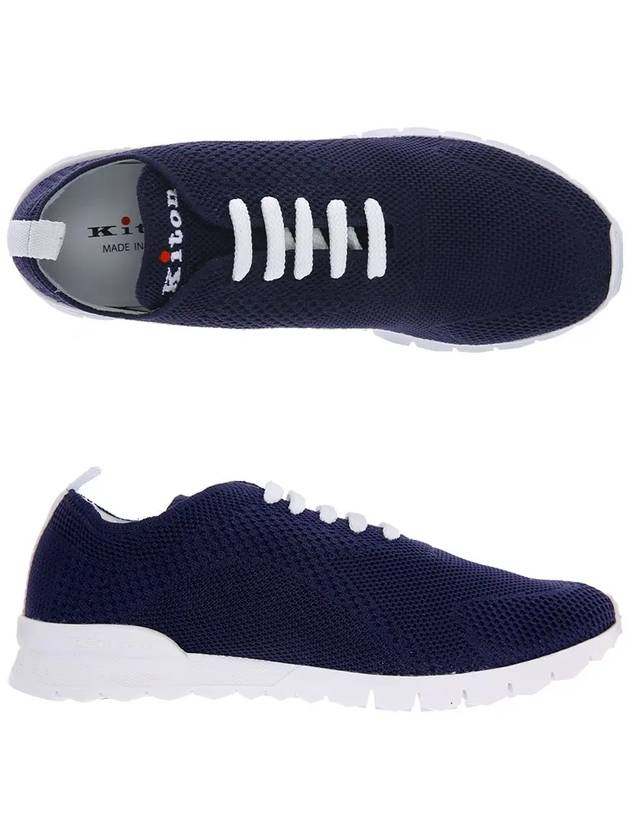 Fit Knit Low Top Sneakers Navy - KITON - BALAAN 2