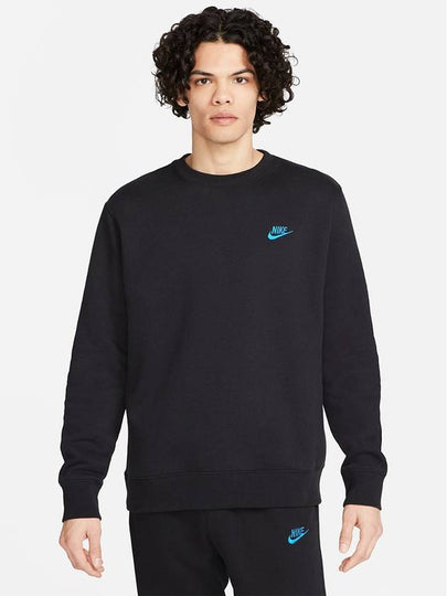 Men's NSW Club Crew Sweatshirt Black - NIKE - BALAAN 2