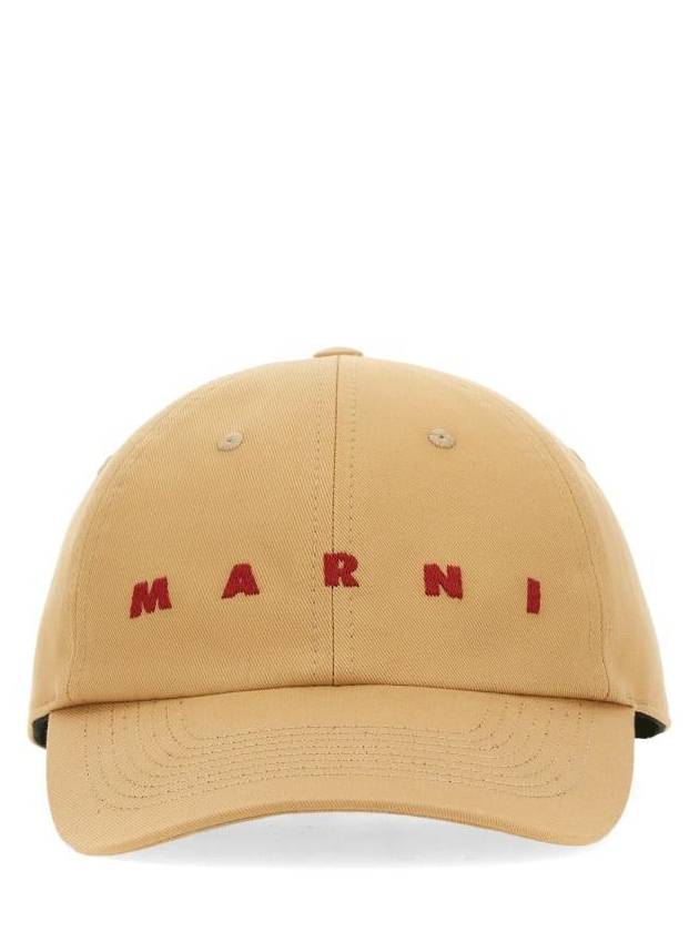 Embroidered Logo Ball Cap Beige - MARNI - BALAAN 2