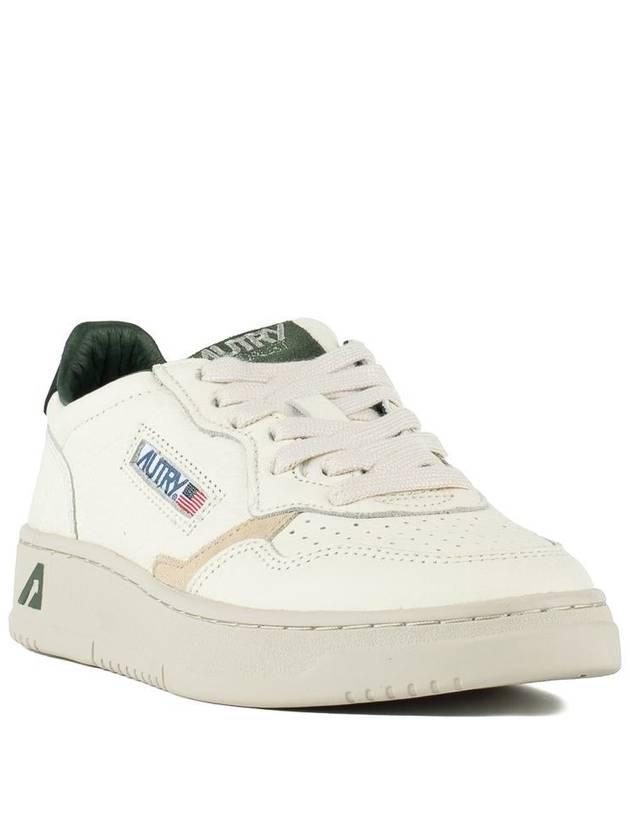 Autry Sneakers Medalist Low In Elephant Effect Leather And Green Details - AUTRY - BALAAN 3