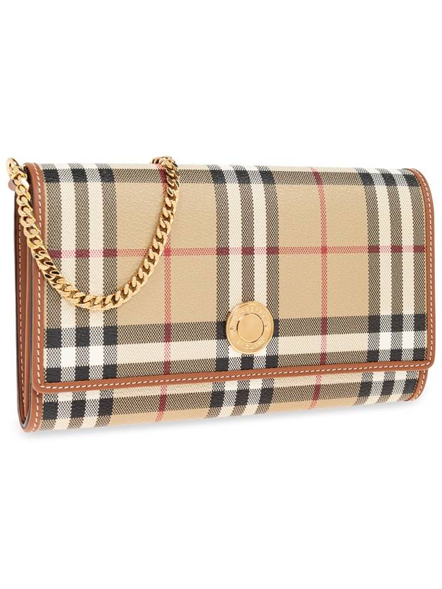 Check Chain Strap Long Wallet Beige - BURBERRY - BALAAN 5