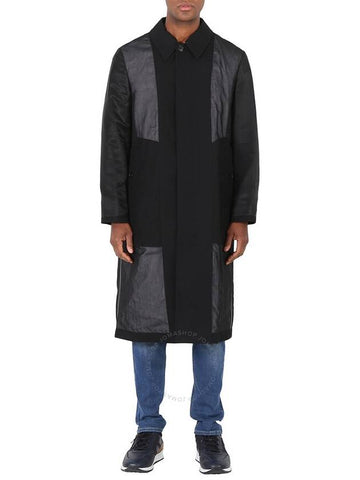 Burberry Men's Panelled Cotton Gabardine Car Coat In Black, Brand Size 44 (US Size 34) - BURBERRY - BALAAN 1