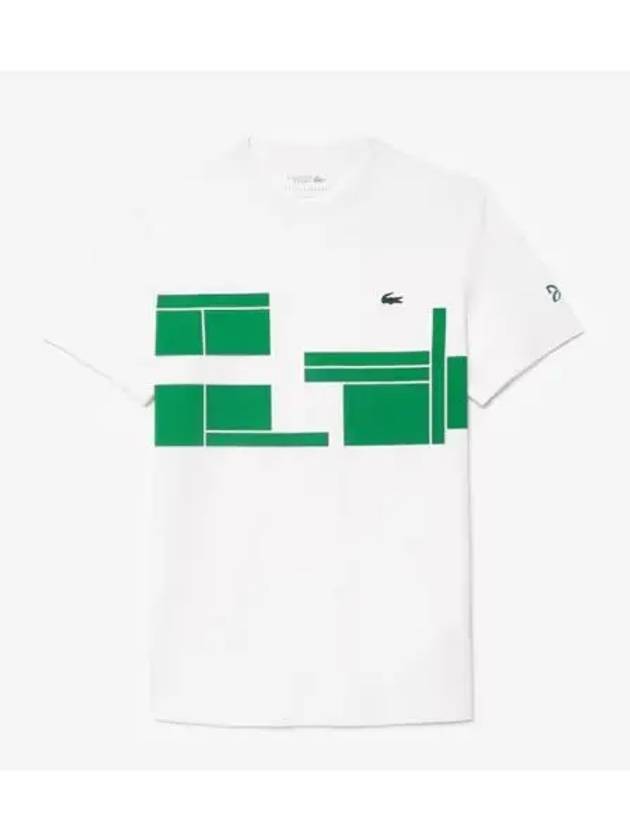 Novak Tennis T Shirt TH252554NFXT Short Sleeve Tee - LACOSTE - BALAAN 1