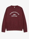 Club Crew Neck Cotton Sweatshirt Burgundy - SPORTY & RICH - BALAAN 2