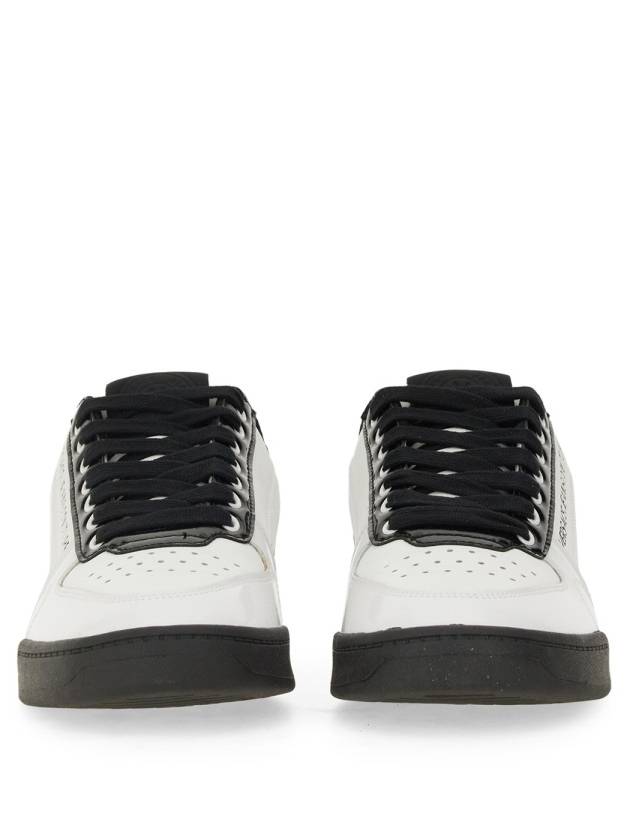 Jeans Couture Brooklyn Low Top Sneakers White Black - VERSACE - BALAAN 5