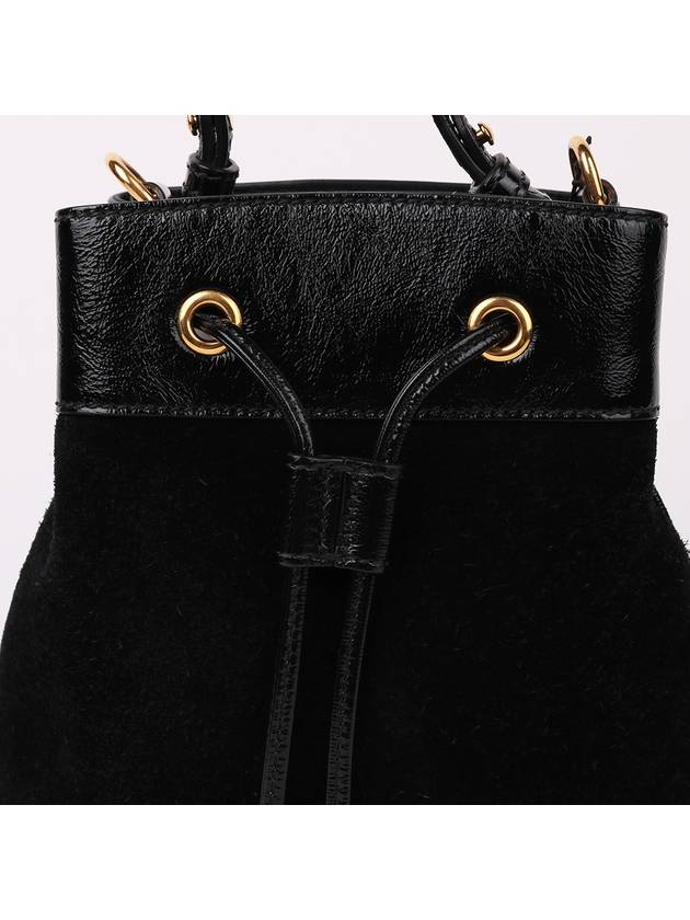 Suede black top handle small bucket bag 550621 - GUCCI - BALAAN 2