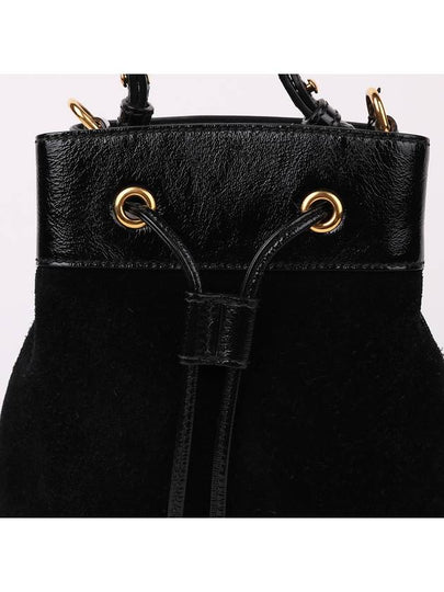 Suede black top handle small bucket bag 550621 - GUCCI - BALAAN 2