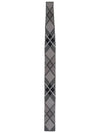 Tartan Jacquard Silk Knit Tie Medium Grey - THOM BROWNE - BALAAN 2