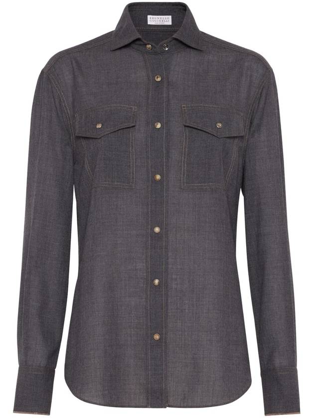 Brunello Cucinelli Shirts Grey - BRUNELLO CUCINELLI - BALAAN 1