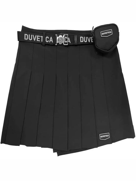 MINCANA Ball Pouch Belt Skirt Pants VDSK10133K0001 BKS - DUVETICA - BALAAN 2