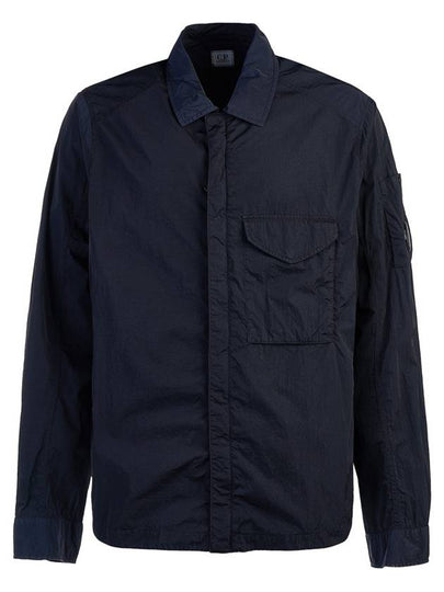 Men's Chrome R Over Shirt Zip Up Jacket Navy - CP COMPANY - BALAAN 2