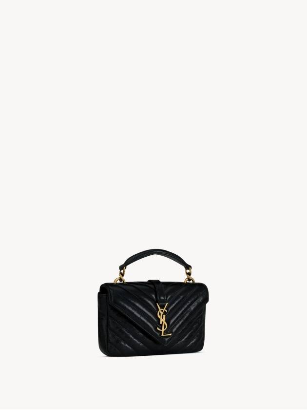 Applique Logo Quilted Calf Leather Tote Bag Black - SAINT LAURENT - BALAAN 9