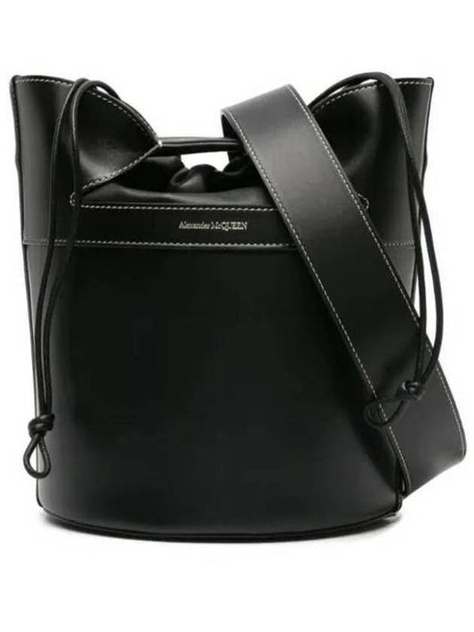 The Bow Calf Bucket Bag Black - ALEXANDER MCQUEEN - BALAAN 2