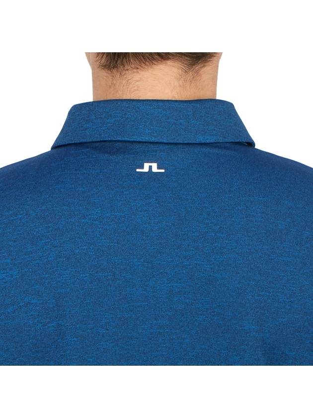 Men's Leon Regular Fit Long Sleeve Polo Shirt Blue - J.LINDEBERG - BALAAN 8